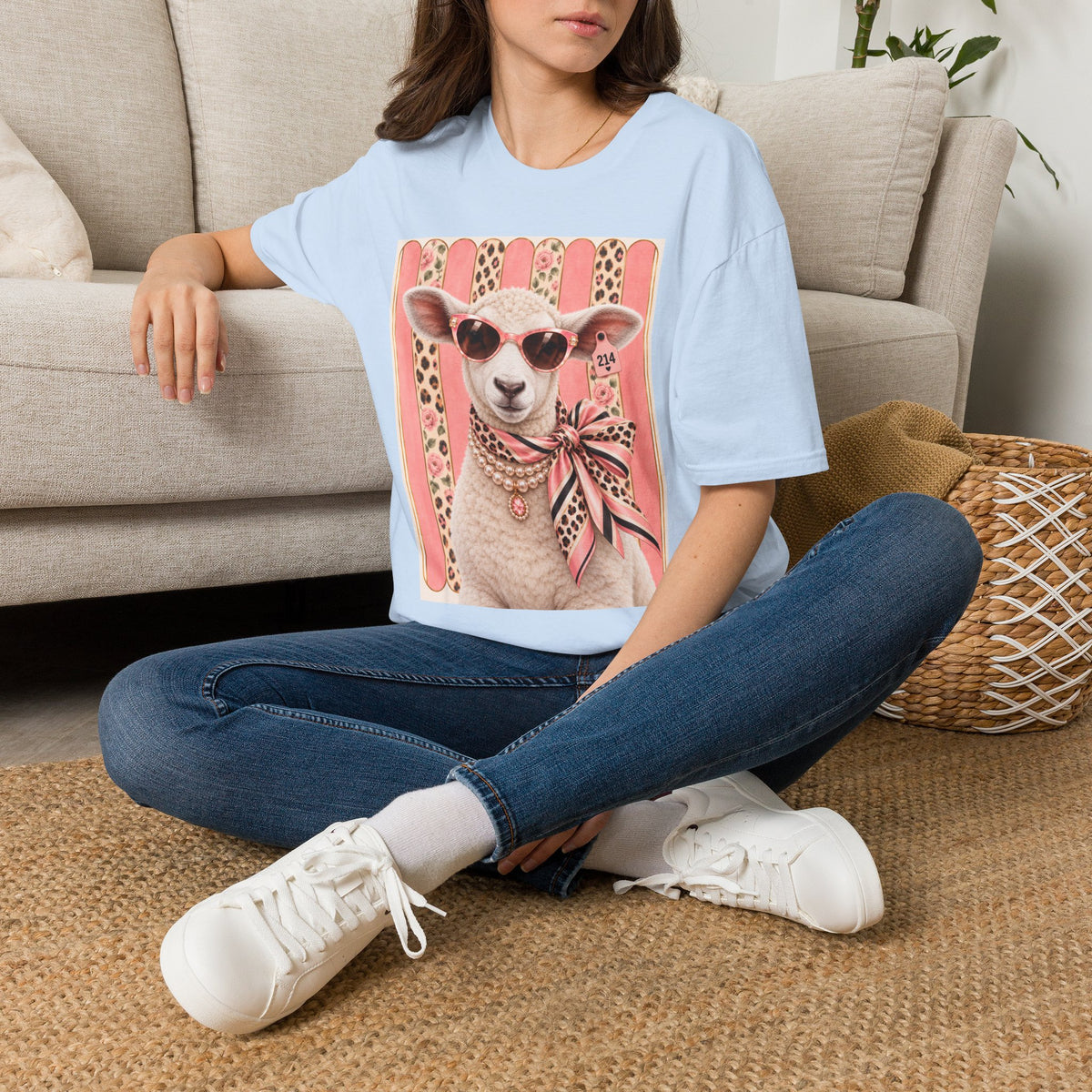 Sheep with Sunglasses Graphic Tee