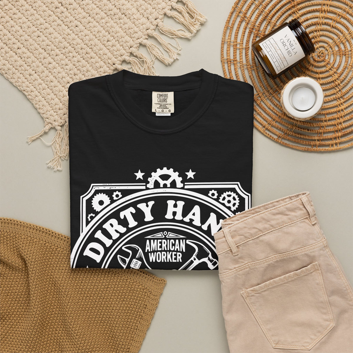 T-Shirt — "Dirty Hands, Clean Money" American Worker Vintage Workwear Tee
