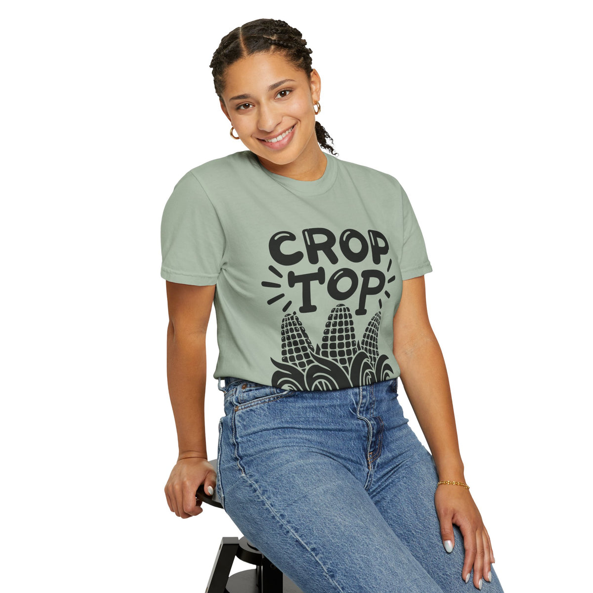 Crop Top Corn T‑Shirt — Funny Corn Graphic Tee for Farmers & Gardeners