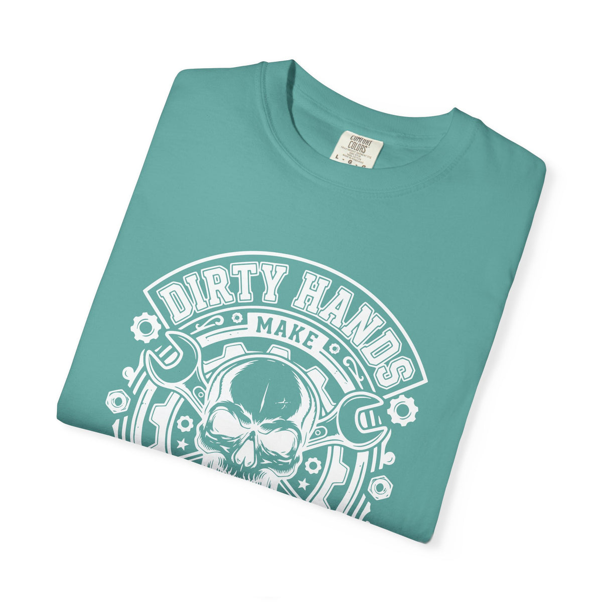 T-Shirt — "Dirty Hands Make Clean Money" Skull Mechanic Vintage Tee