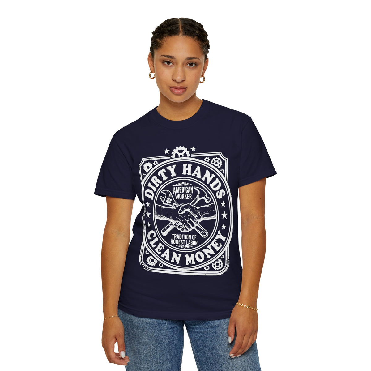 T-Shirt — "Dirty Hands, Clean Money" American Worker Vintage Workwear Tee