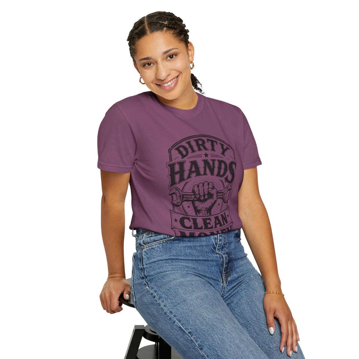 Dirty Hands Clean Money T-Shirt — Vintage Mechanic Wrench Tee for Tradespeople
