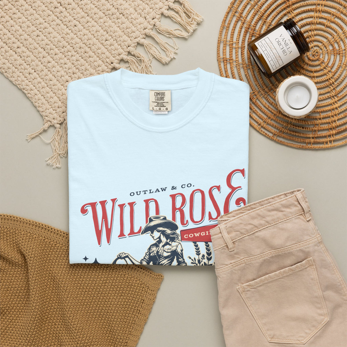 Wild Rose Western T-Shirt — Outlaw Cowgirl Graphic Tee