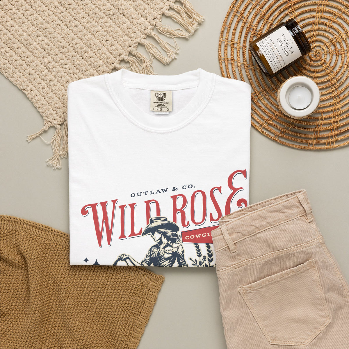 Wild Rose Western T-Shirt — Outlaw Cowgirl Graphic Tee