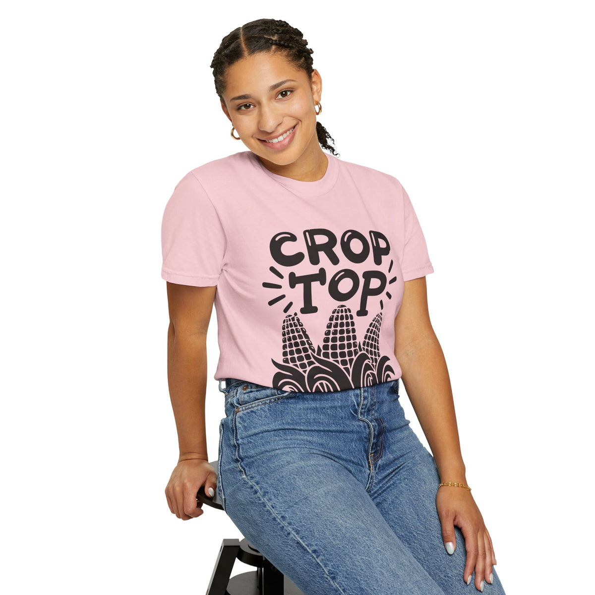 Crop Top Corn T‑Shirt — Funny Corn Graphic Tee for Farmers & Gardeners