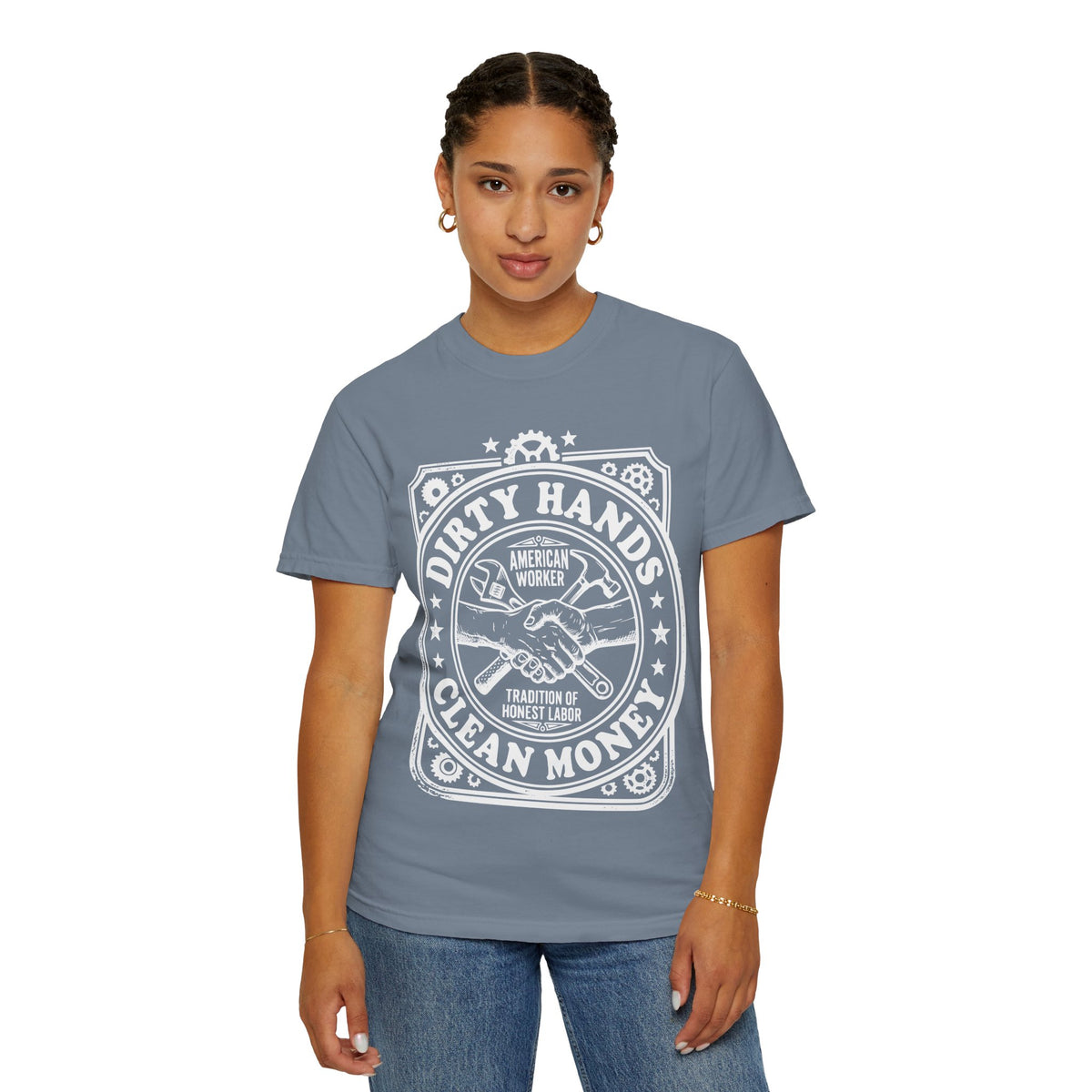 T-Shirt — "Dirty Hands, Clean Money" American Worker Vintage Workwear Tee