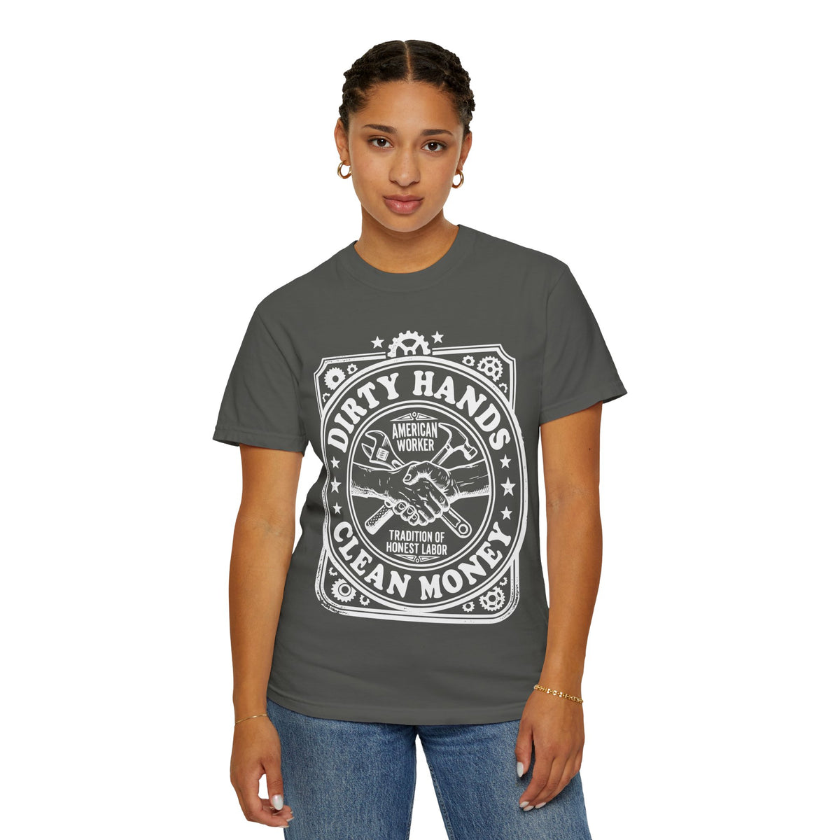 T-Shirt — "Dirty Hands, Clean Money" American Worker Vintage Workwear Tee
