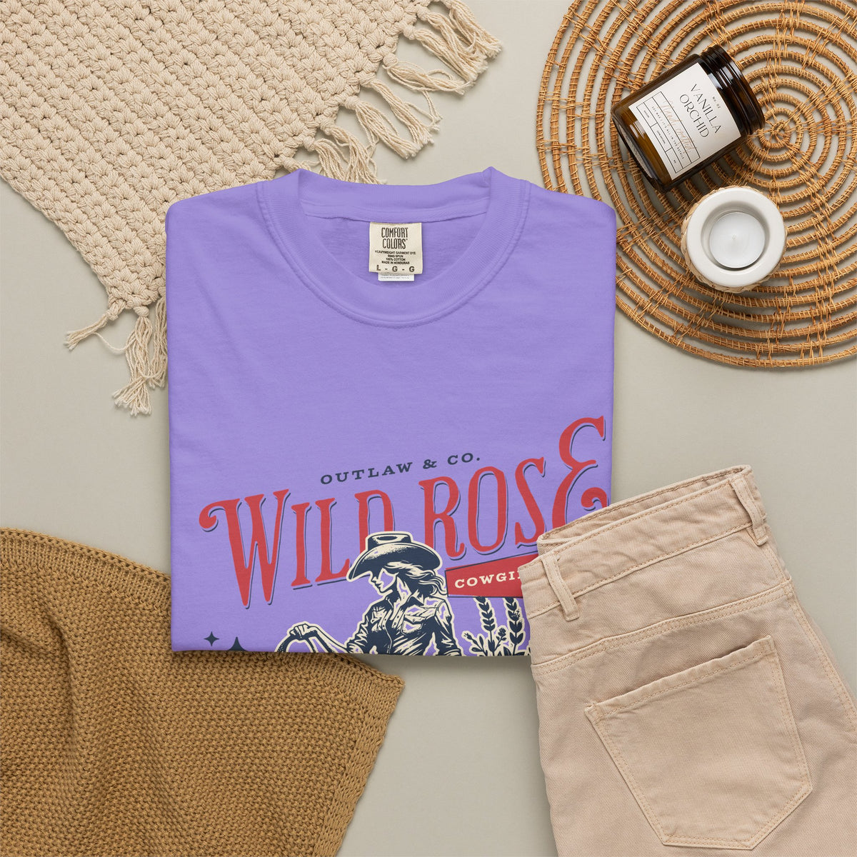 Wild Rose Western T-Shirt — Outlaw Cowgirl Graphic Tee