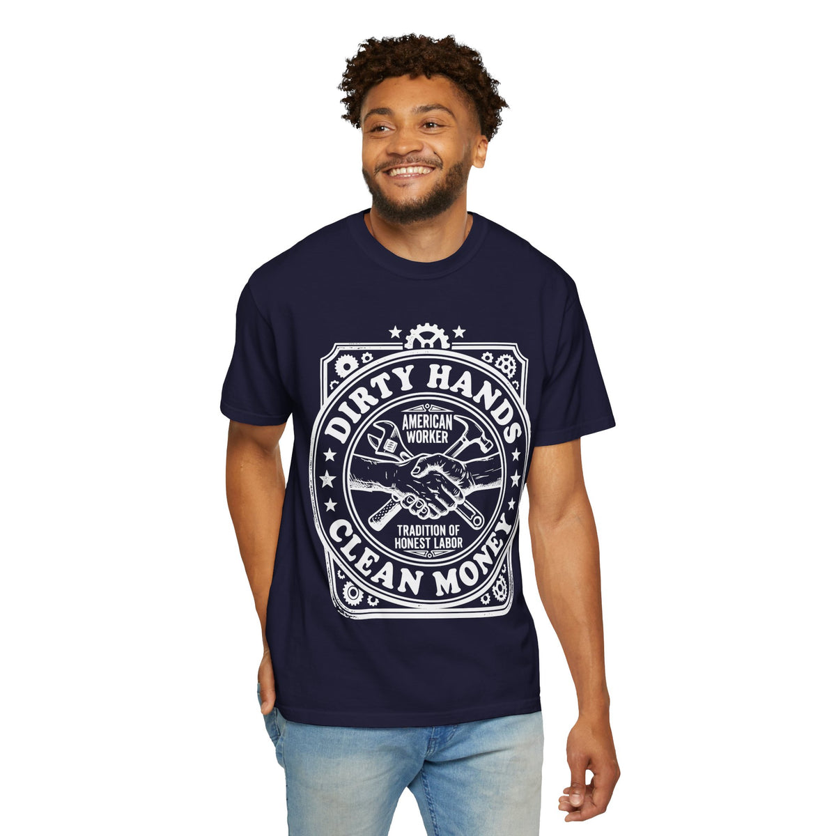 T-Shirt — "Dirty Hands, Clean Money" American Worker Vintage Workwear Tee