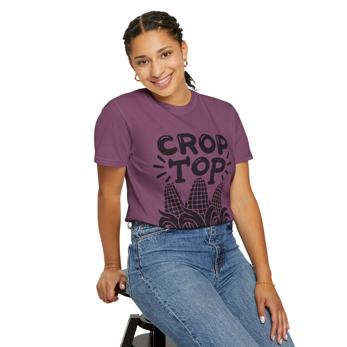 Crop Top Corn T‑Shirt — Funny Corn Graphic Tee for Farmers & Gardeners