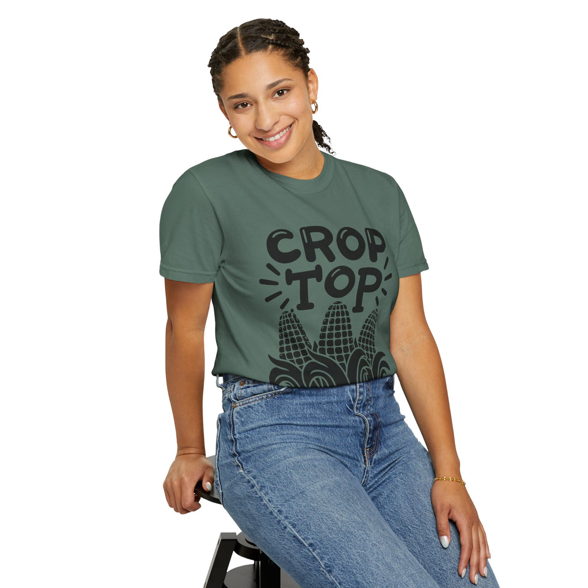 Crop Top Corn T‑Shirt — Funny Corn Graphic Tee for Farmers & Gardeners