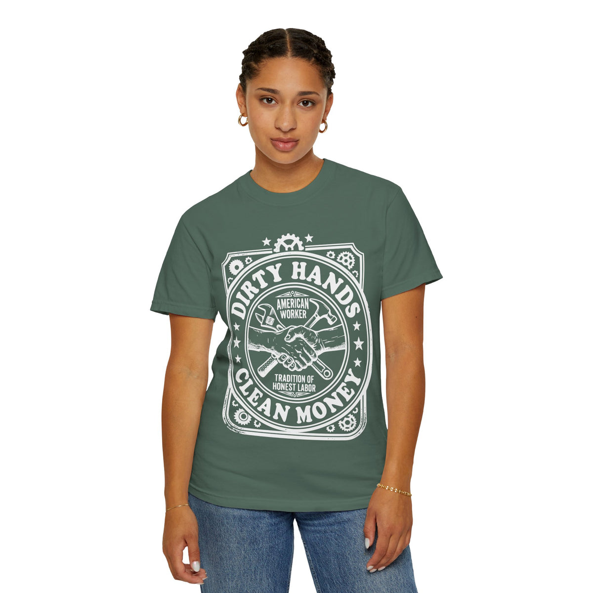 T-Shirt — "Dirty Hands, Clean Money" American Worker Vintage Workwear Tee