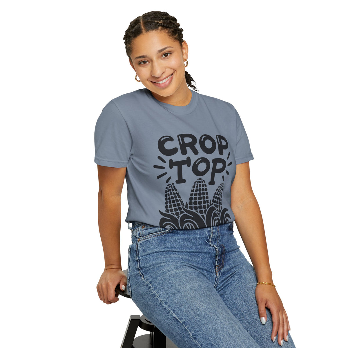 Crop Top Corn T‑Shirt — Funny Corn Graphic Tee for Farmers & Gardeners