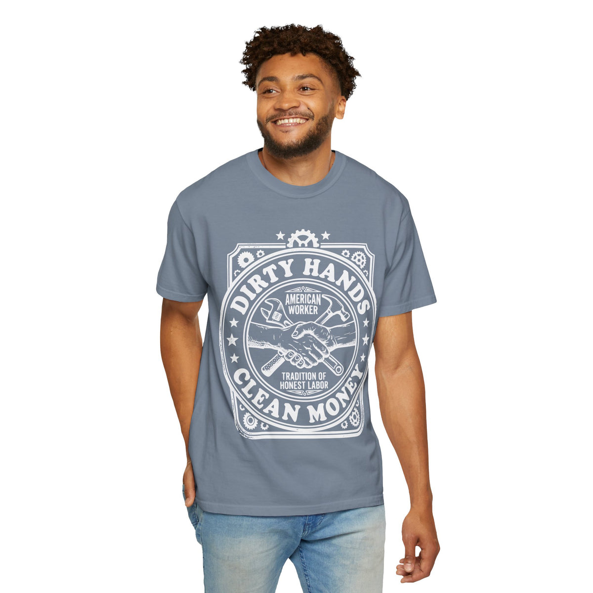 T-Shirt — "Dirty Hands, Clean Money" American Worker Vintage Workwear Tee