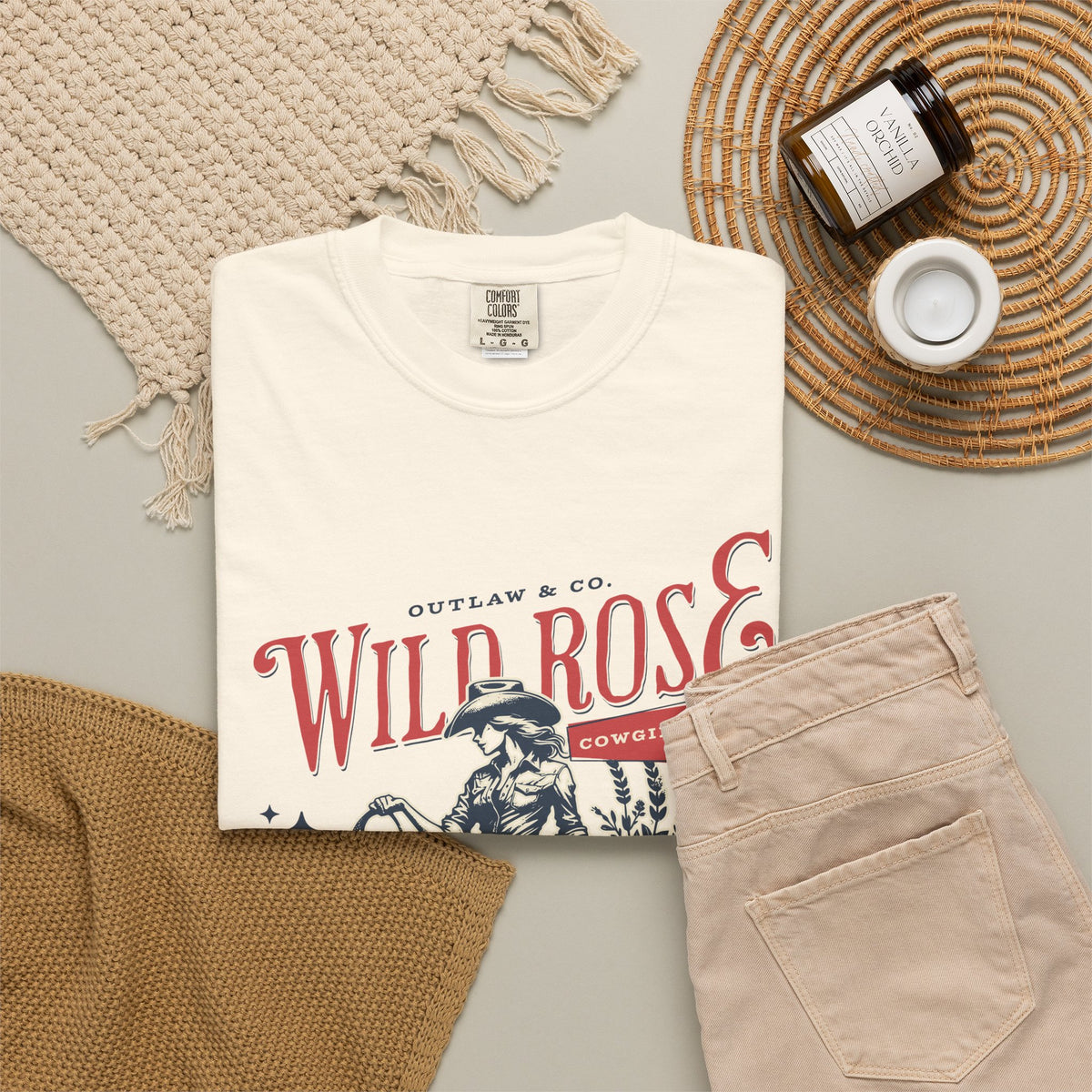 Wild Rose Western T-Shirt — Outlaw Cowgirl Graphic Tee