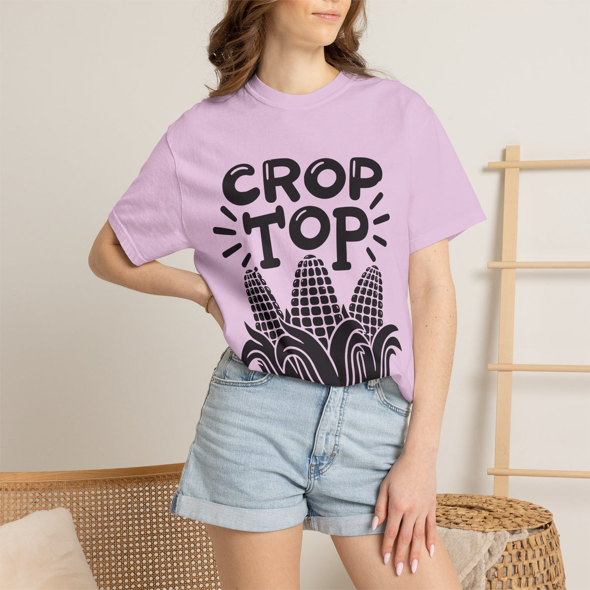 Crop Top Corn T‑Shirt — Funny Corn Graphic Tee for Farmers & Gardeners