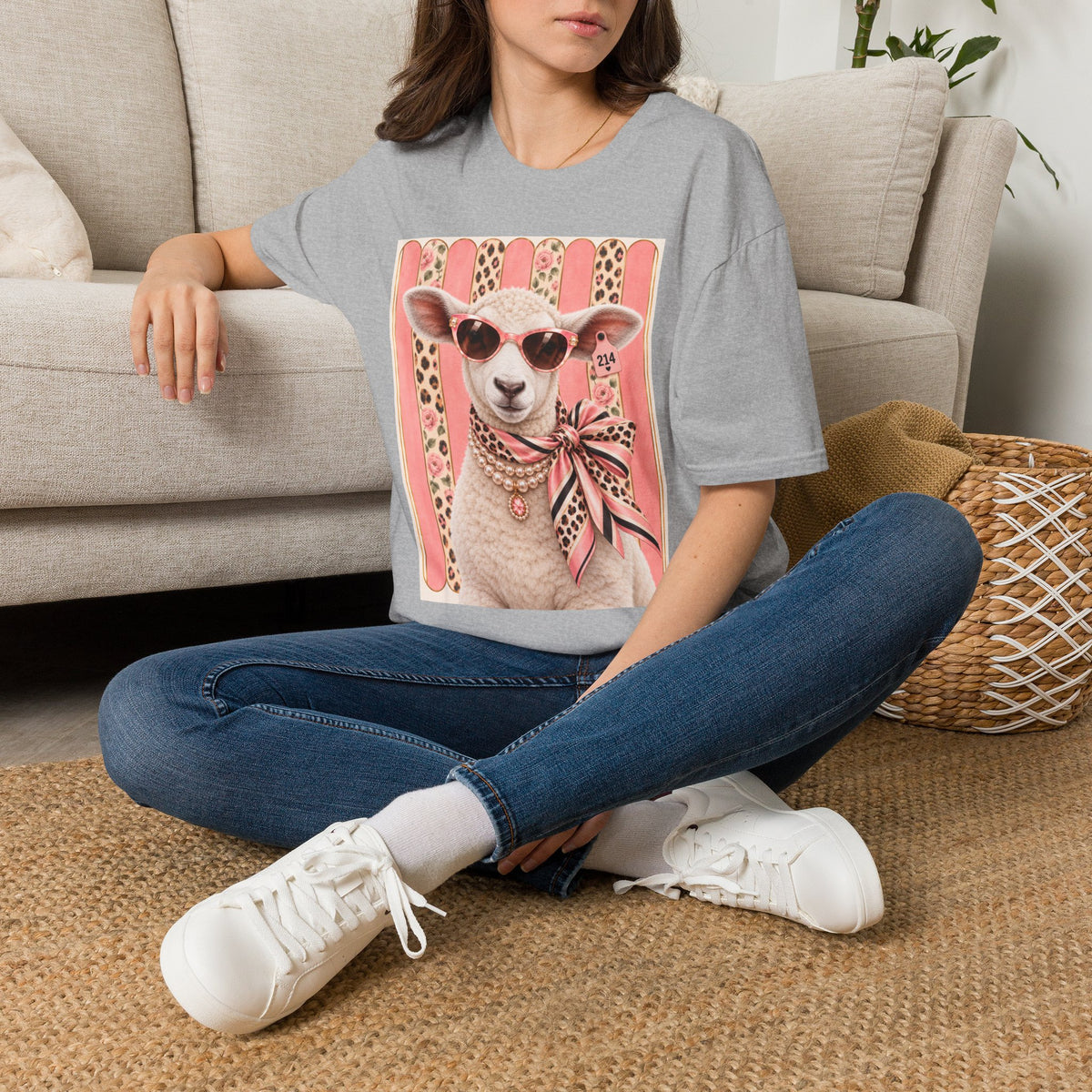 Sheep with Sunglasses Graphic Tee