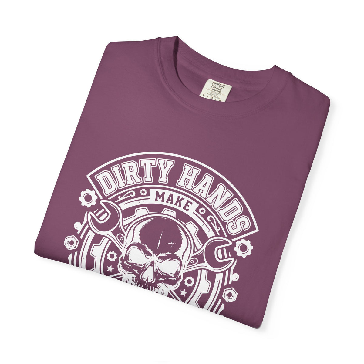 T-Shirt — "Dirty Hands Make Clean Money" Skull Mechanic Vintage Tee