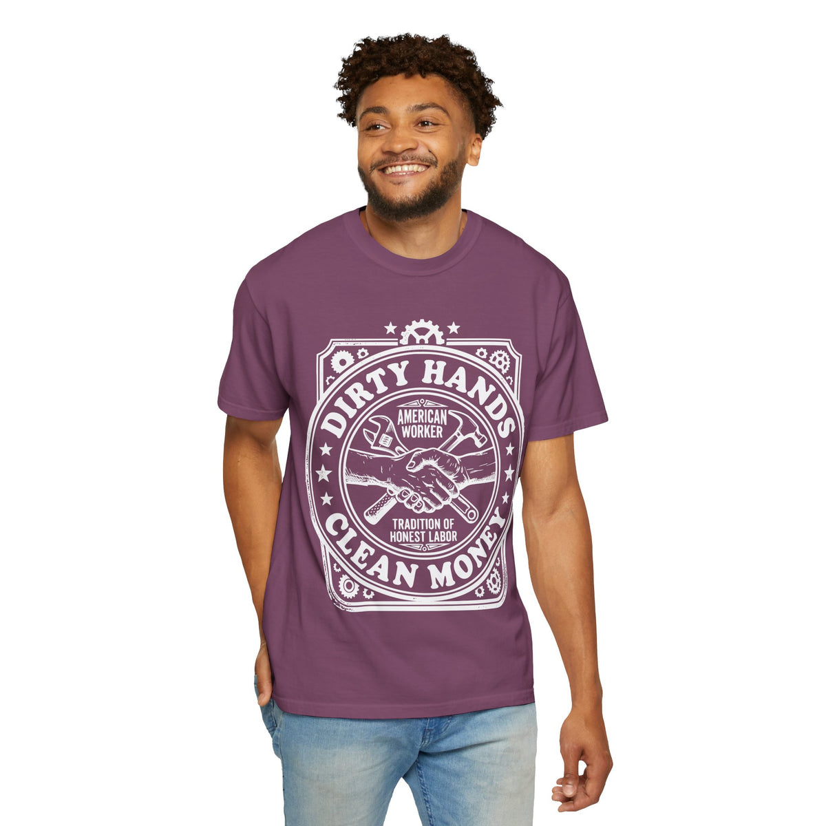 T-Shirt — "Dirty Hands, Clean Money" American Worker Vintage Workwear Tee