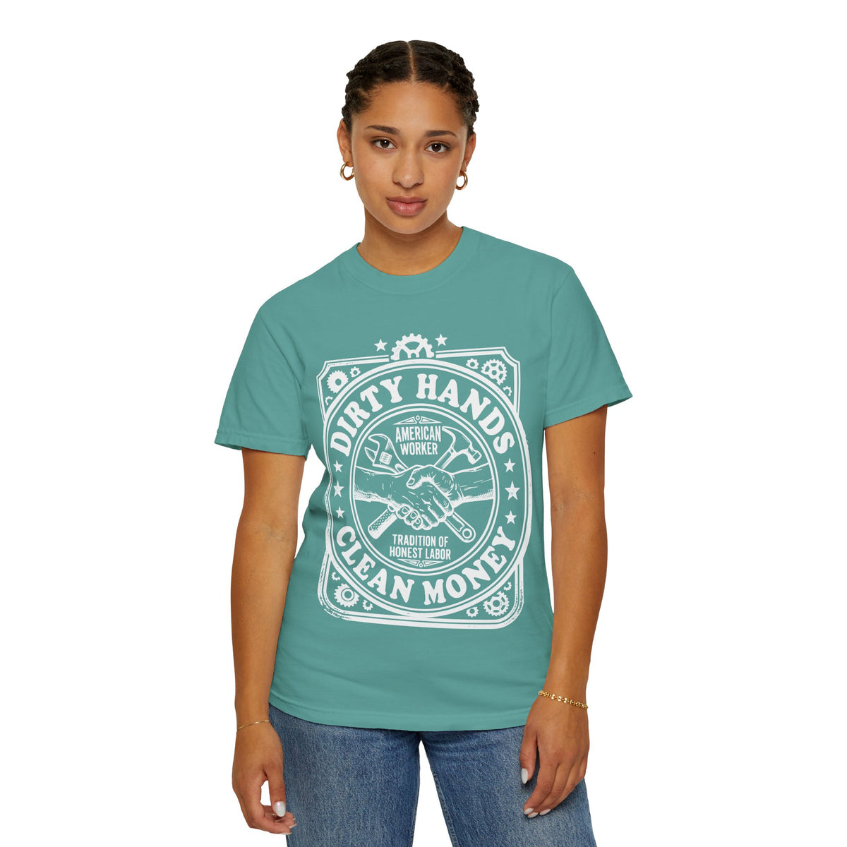 T-Shirt — "Dirty Hands, Clean Money" American Worker Vintage Workwear Tee