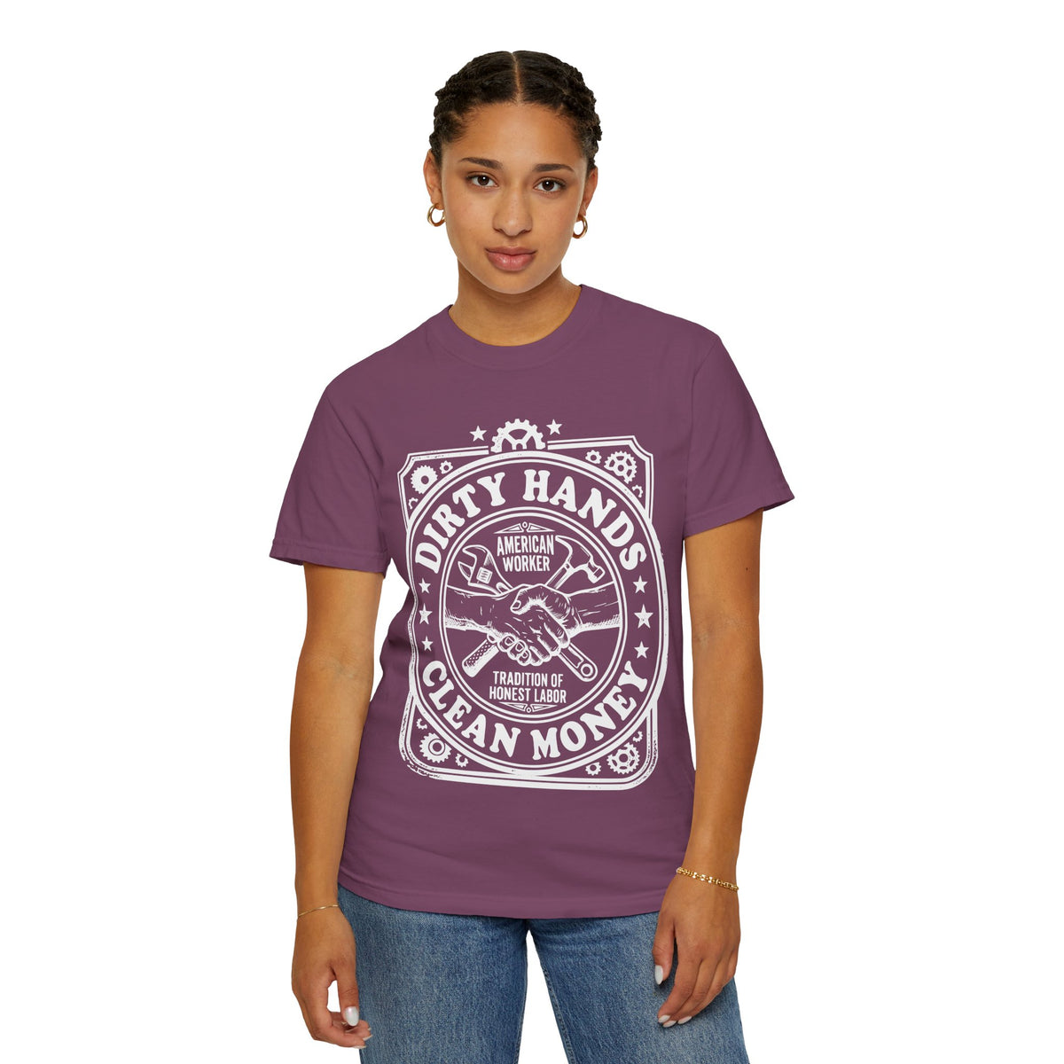 T-Shirt — "Dirty Hands, Clean Money" American Worker Vintage Workwear Tee
