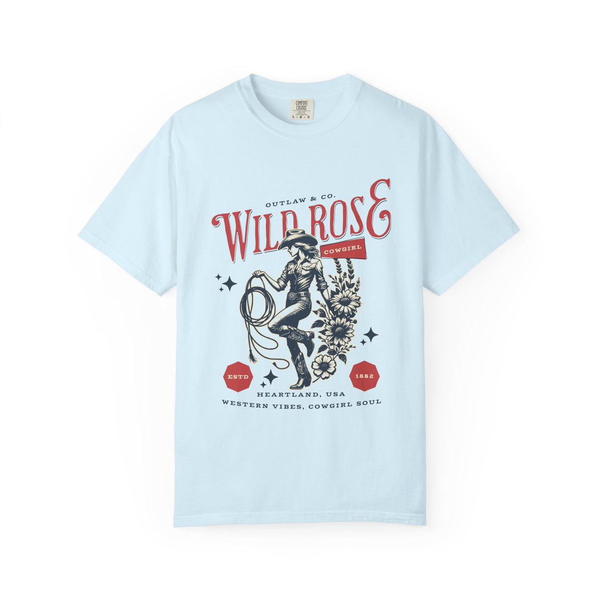 Wild Rose Western T-Shirt — Outlaw Cowgirl Graphic Tee