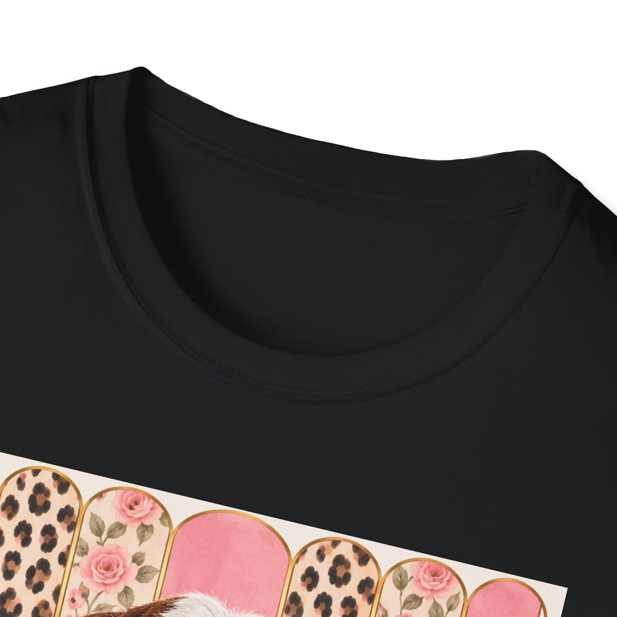 Retro Pink Leopard Goat T-Shirt — Cute Sunglasses Goat Graphic Tee