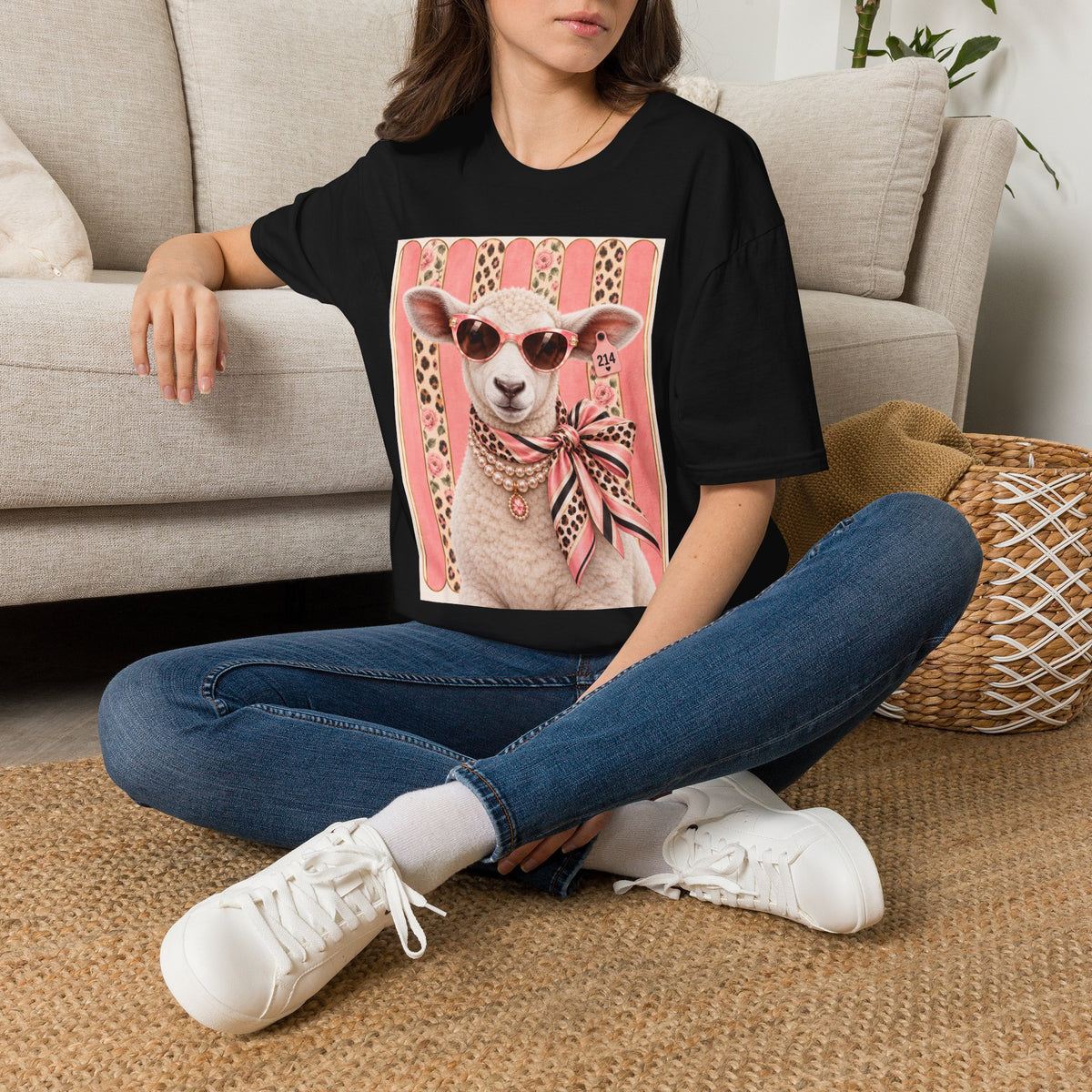 Sheep with Sunglasses Graphic Tee