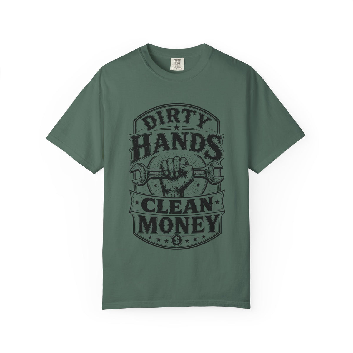 Dirty Hands Clean Money T-Shirt — Vintage Mechanic Wrench Tee for Tradespeople