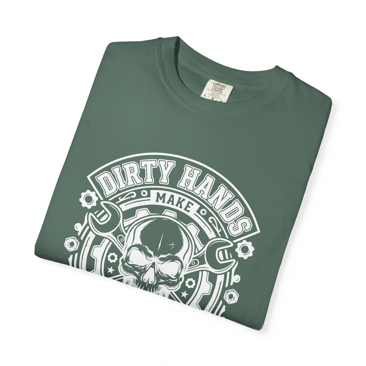 T-Shirt — "Dirty Hands Make Clean Money" Skull Mechanic Vintage Tee