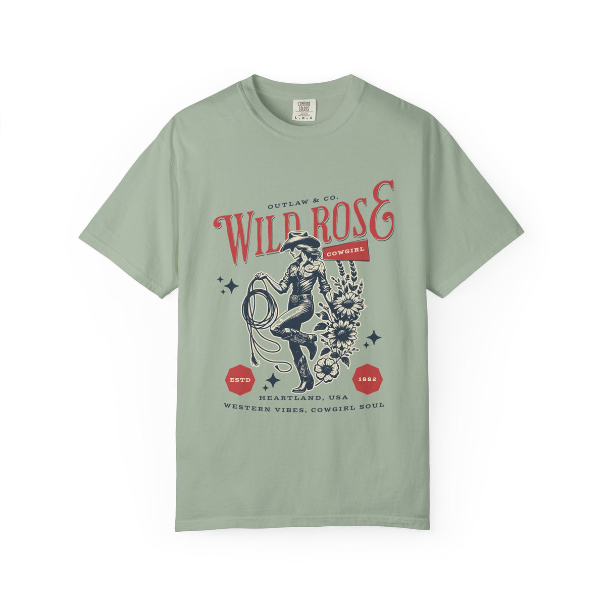 Wild Rose Western T-Shirt — Outlaw Cowgirl Graphic Tee