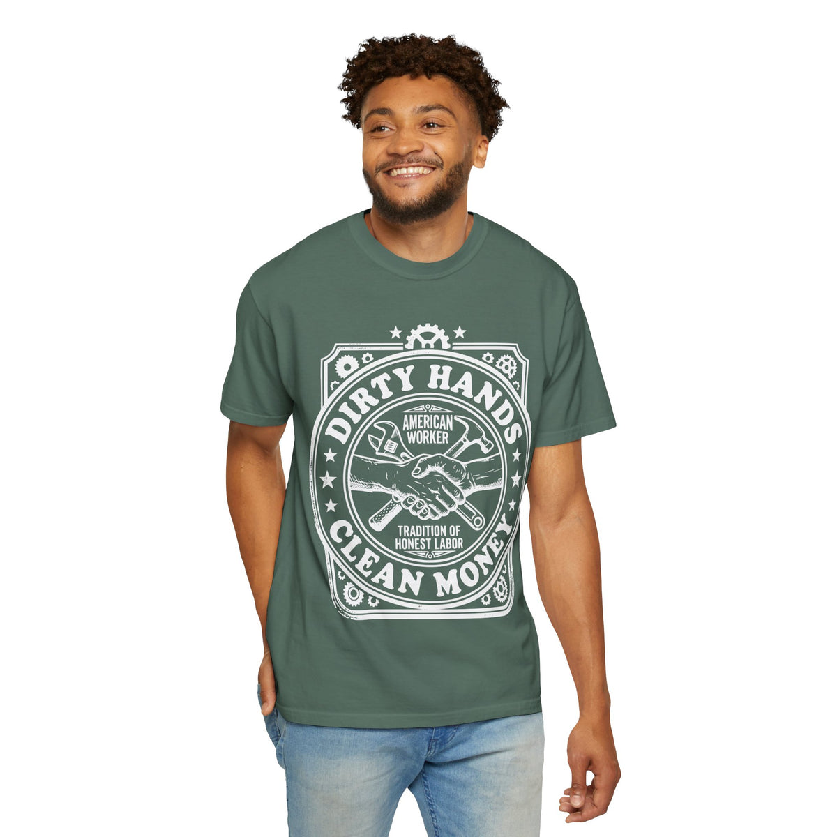 T-Shirt — "Dirty Hands, Clean Money" American Worker Vintage Workwear Tee