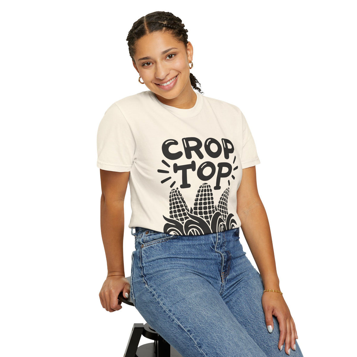 Crop Top Corn T‑Shirt — Funny Corn Graphic Tee for Farmers & Gardeners