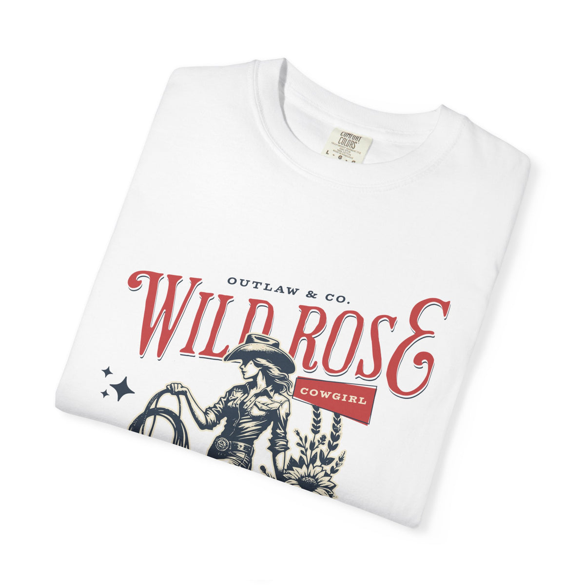 Wild Rose Western T-Shirt — Outlaw Cowgirl Graphic Tee