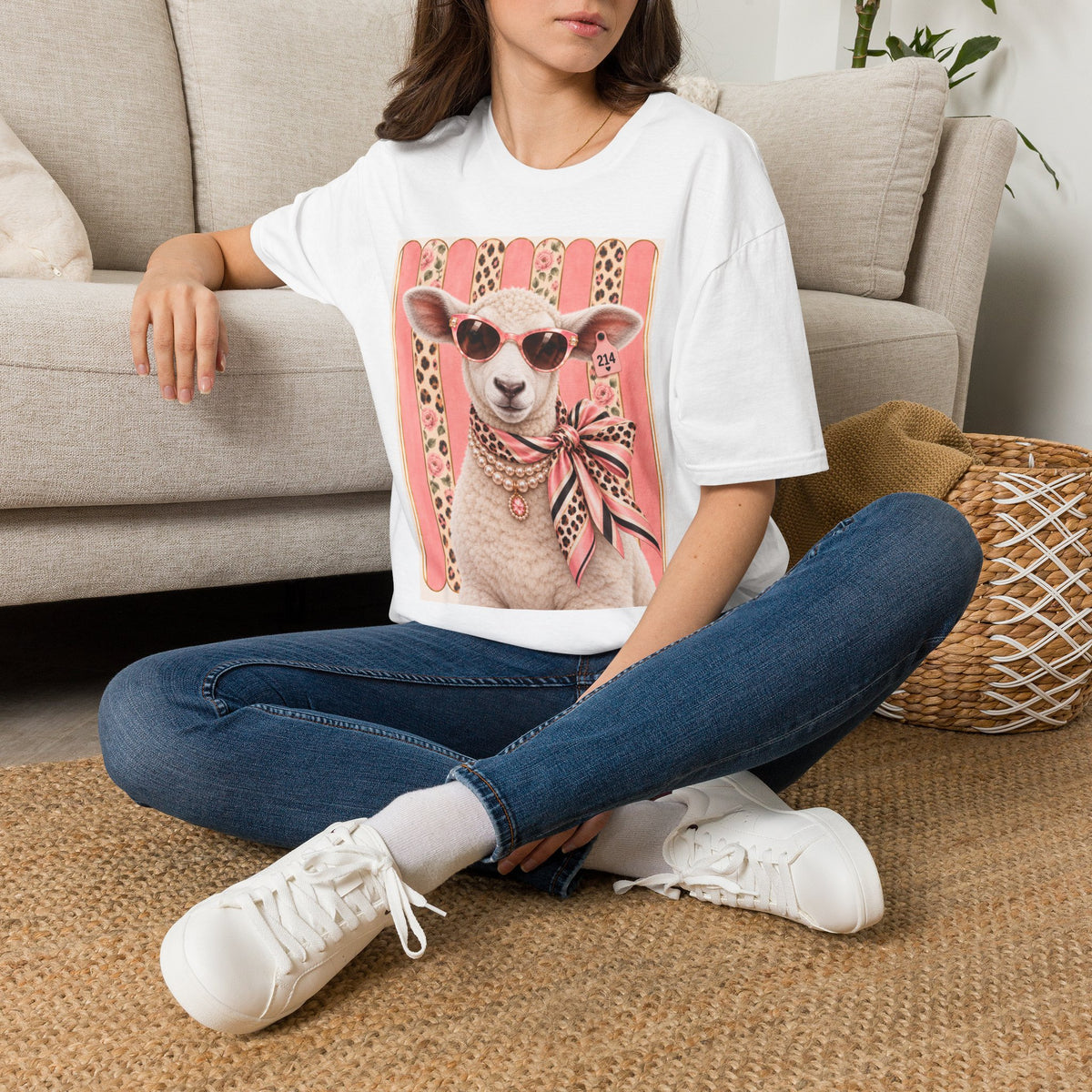 Sheep with Sunglasses Graphic Tee