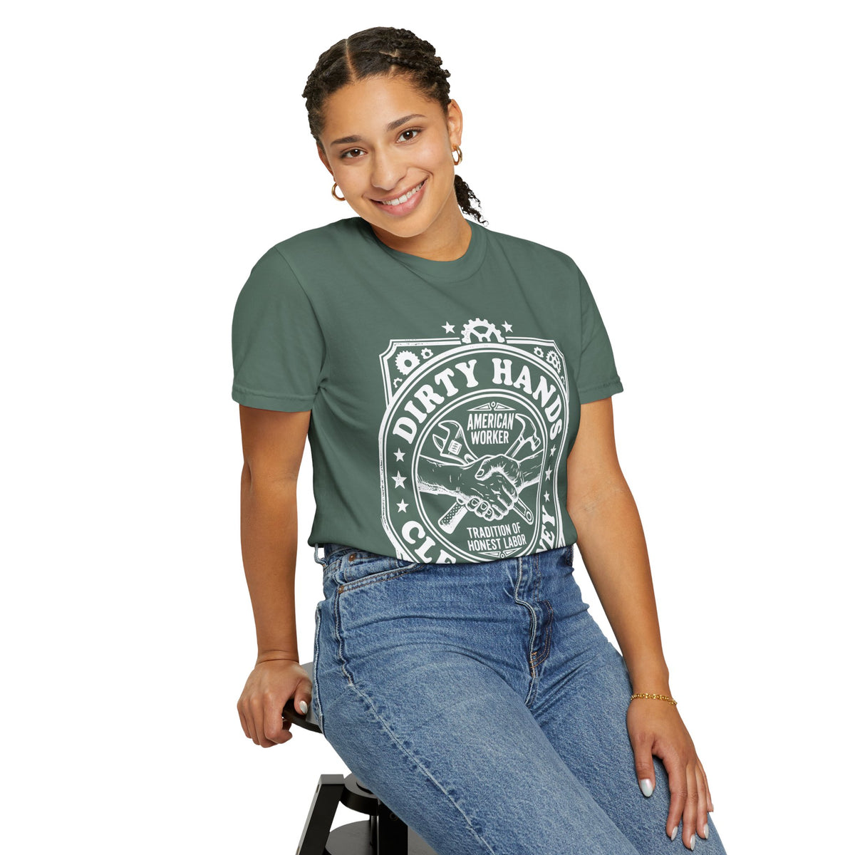 T-Shirt — "Dirty Hands, Clean Money" American Worker Vintage Workwear Tee