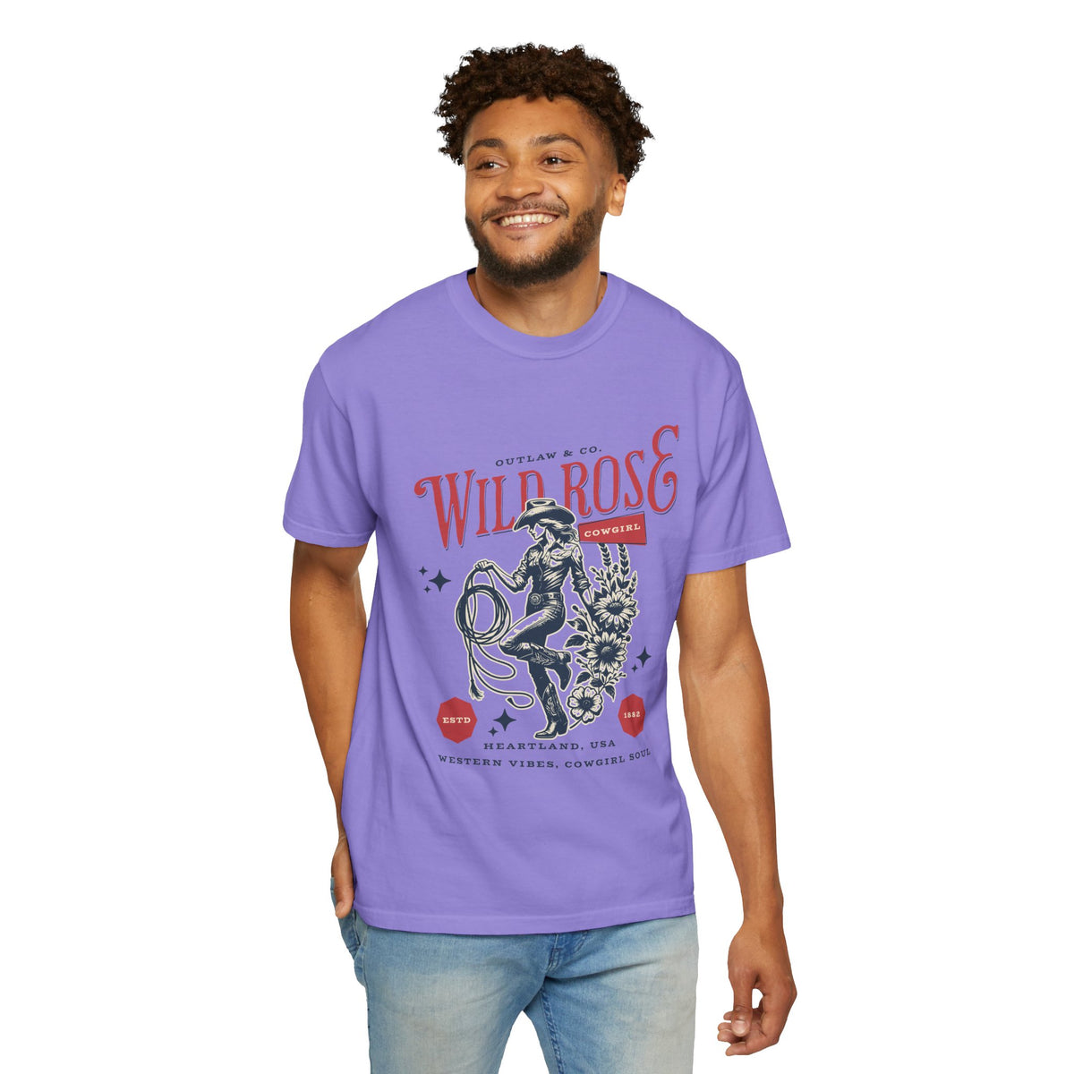 Wild Rose Western T-Shirt — Outlaw Cowgirl Graphic Tee