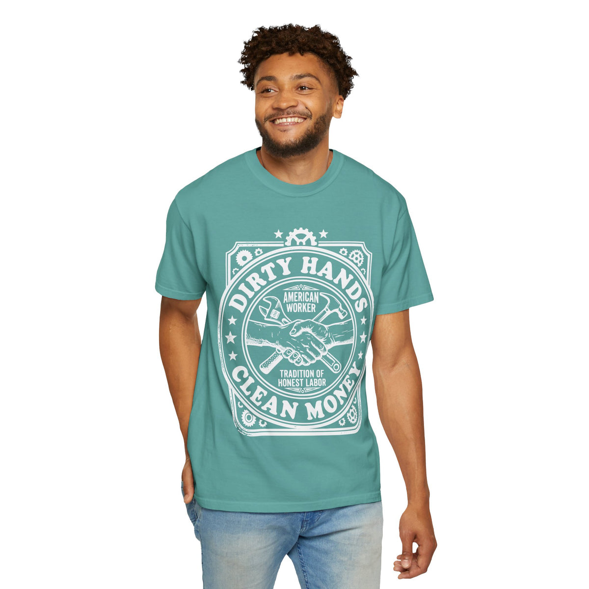 T-Shirt — "Dirty Hands, Clean Money" American Worker Vintage Workwear Tee