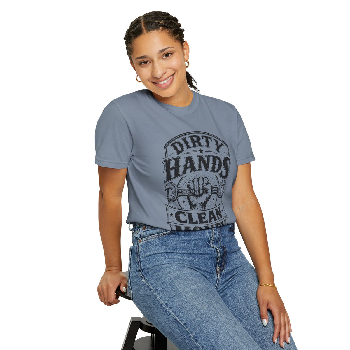 Dirty Hands Clean Money T-Shirt — Vintage Mechanic Wrench Tee for Tradespeople