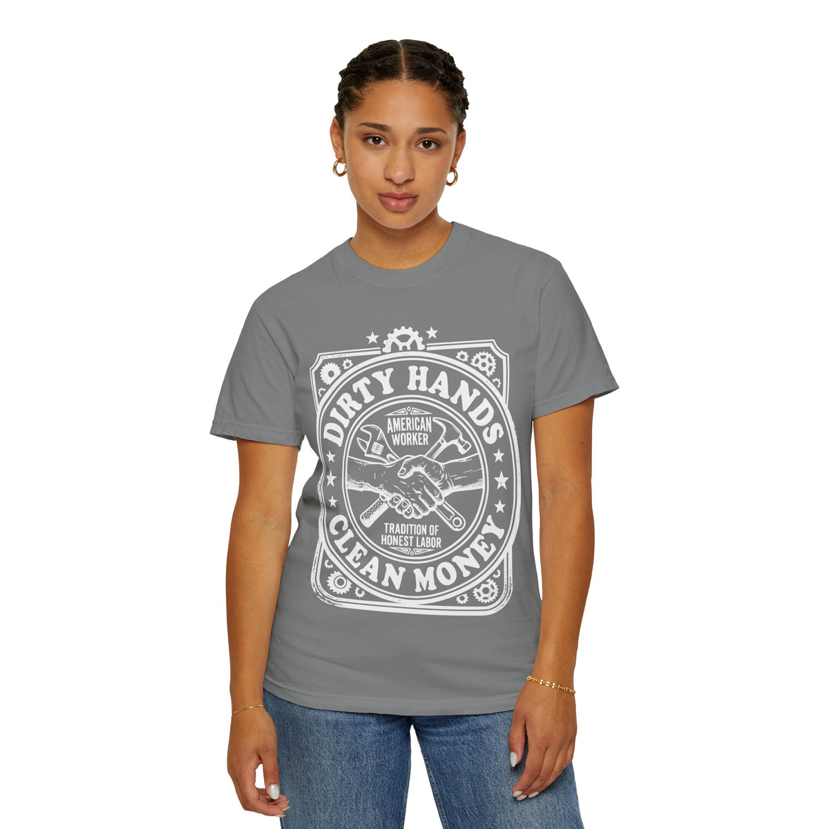 T-Shirt — "Dirty Hands, Clean Money" American Worker Vintage Workwear Tee