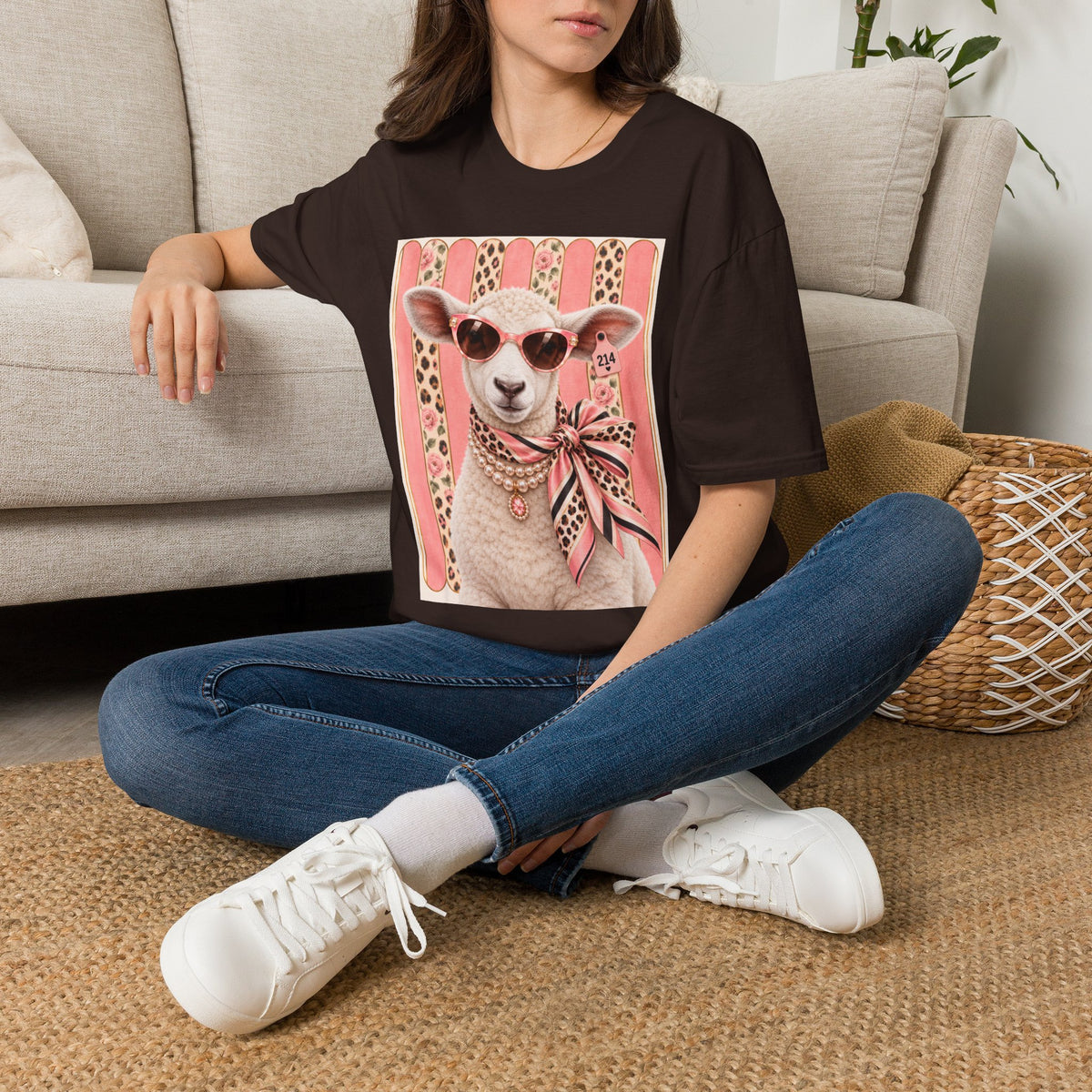 Sheep with Sunglasses Graphic Tee