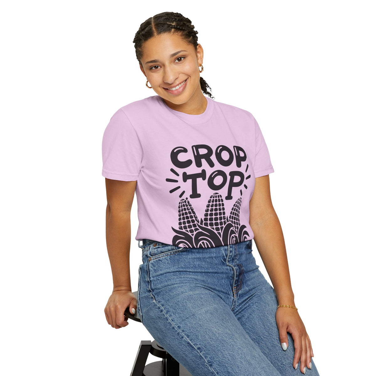 Crop Top Corn T‑Shirt — Funny Corn Graphic Tee for Farmers & Gardeners