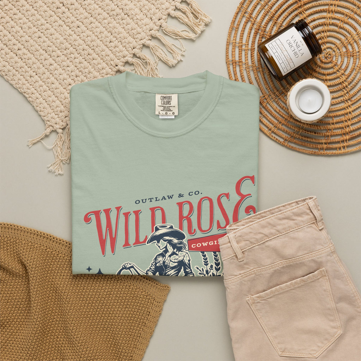 Wild Rose Western T-Shirt — Outlaw Cowgirl Graphic Tee