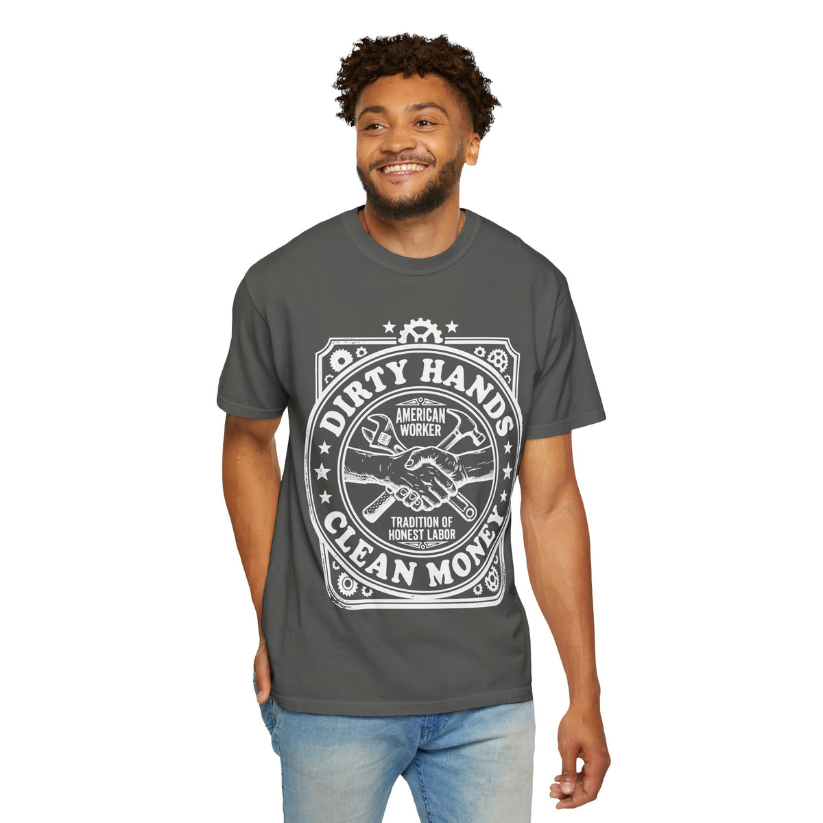 T-Shirt — "Dirty Hands, Clean Money" American Worker Vintage Workwear Tee