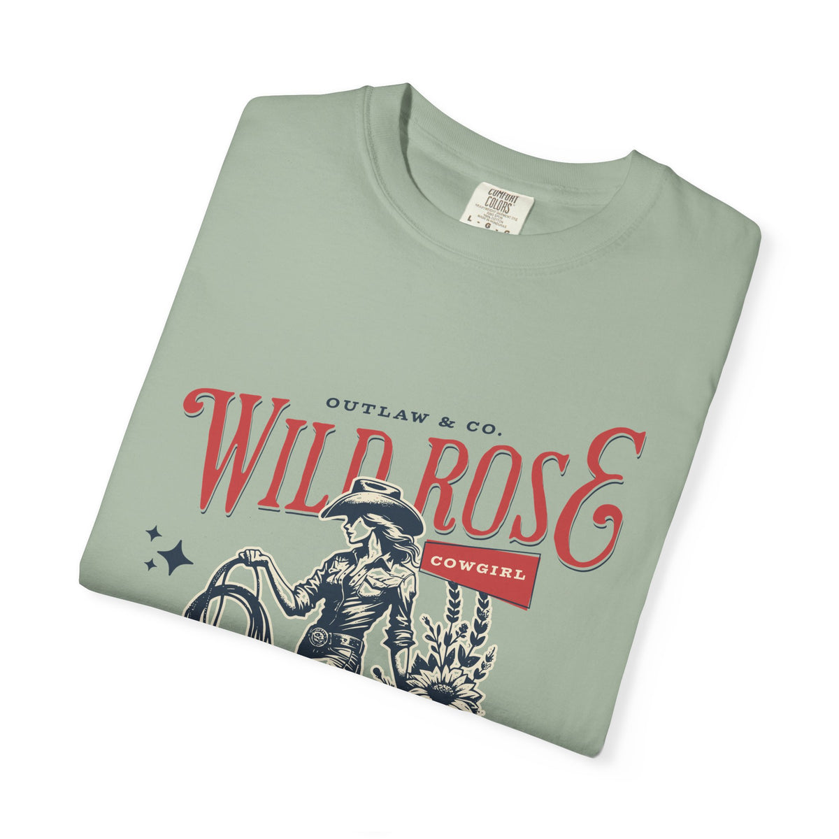 Wild Rose Western T-Shirt — Outlaw Cowgirl Graphic Tee