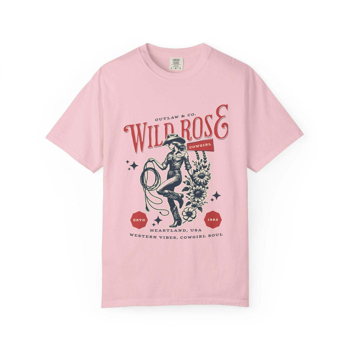 Wild Rose Western T-Shirt — Outlaw Cowgirl Graphic Tee