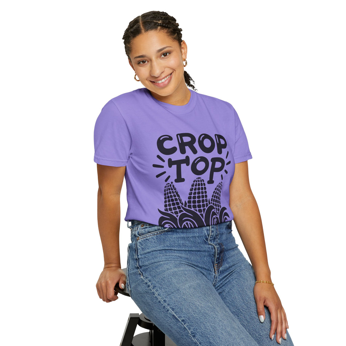 Crop Top Corn T‑Shirt — Funny Corn Graphic Tee for Farmers & Gardeners