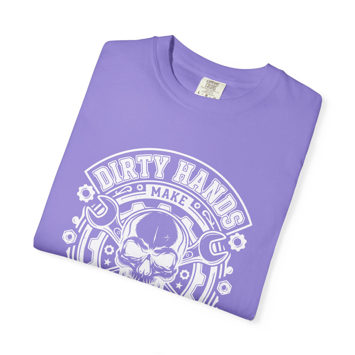 T-Shirt — "Dirty Hands Make Clean Money" Skull Mechanic Vintage Tee