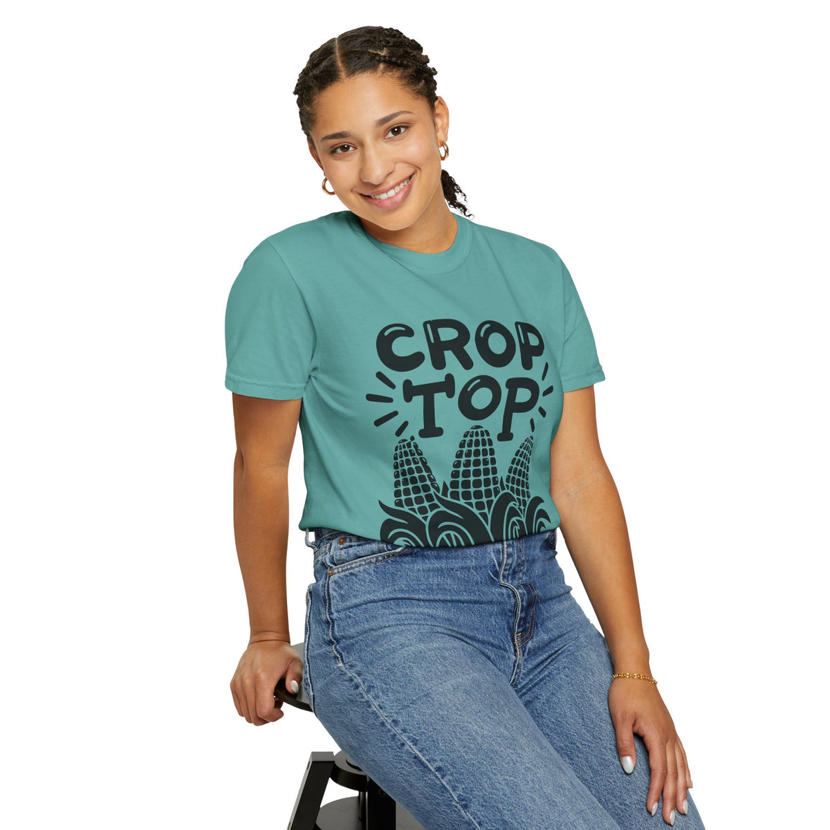 Crop Top Corn T‑Shirt — Funny Corn Graphic Tee for Farmers & Gardeners