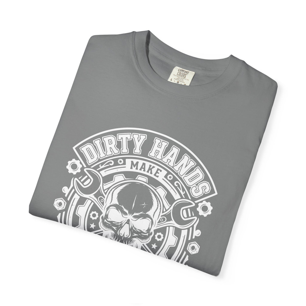 T-Shirt — "Dirty Hands Make Clean Money" Skull Mechanic Vintage Tee